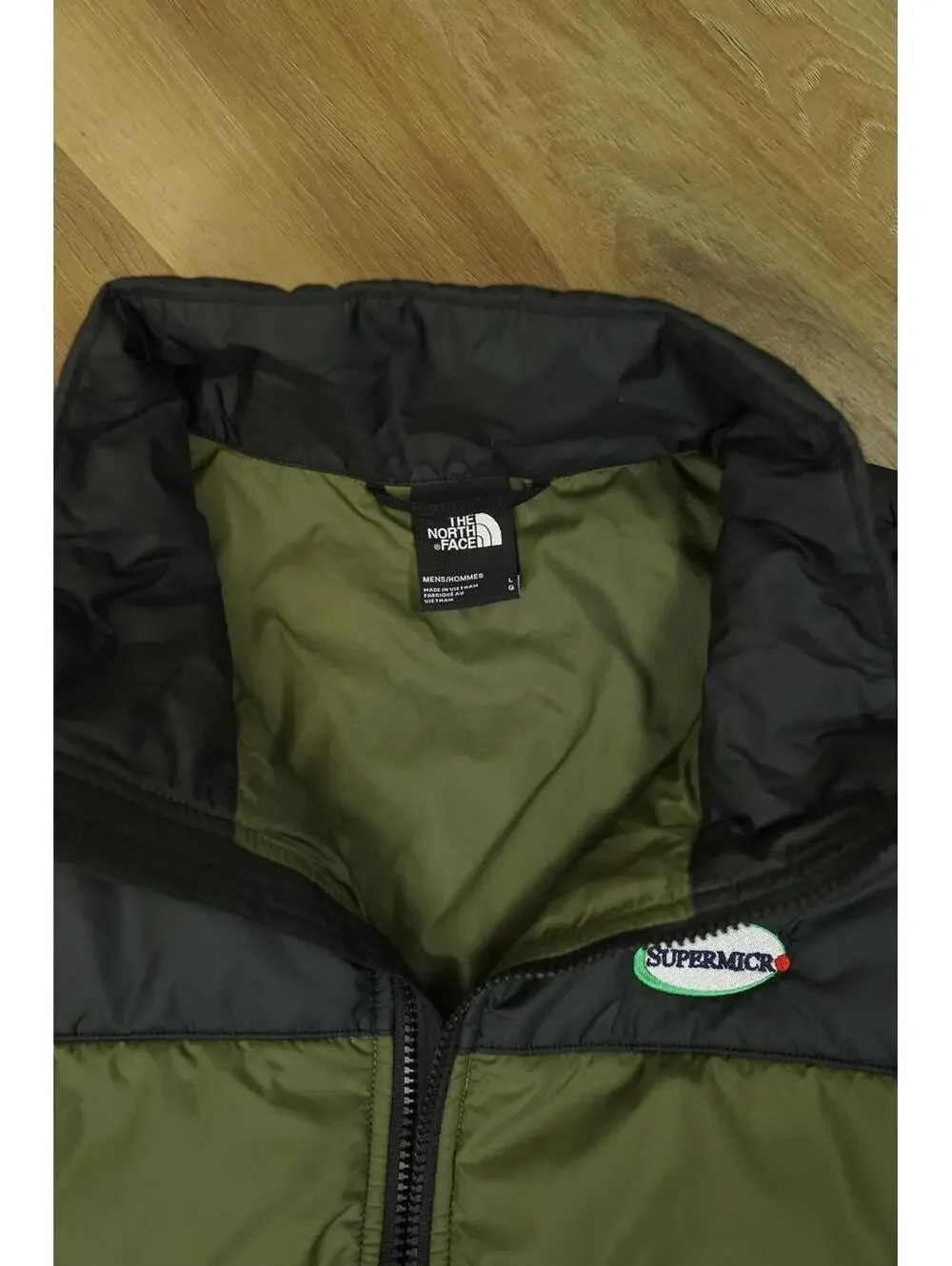 The North Face Puffer Vest, Men's Large Olive Green‎ Black - GorpCore, Preppy
